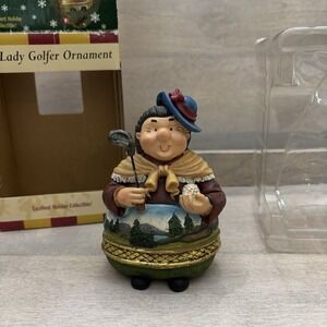 Christmas Ornament Lady Woman Golfer Grandma Fat Golf Large Landscape Granny Old